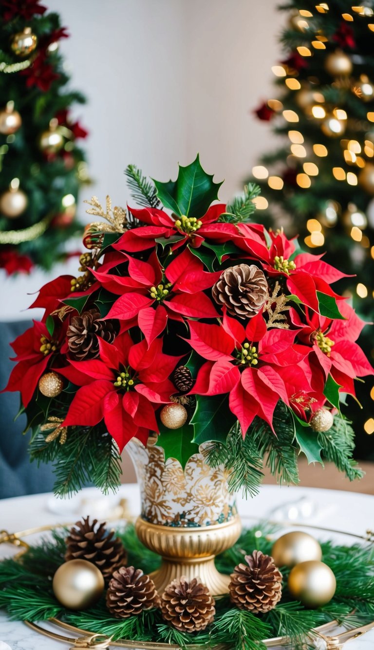 10 Christmas Flower Centerpiece Ideas